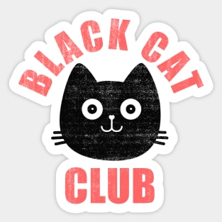 black cat club Sticker